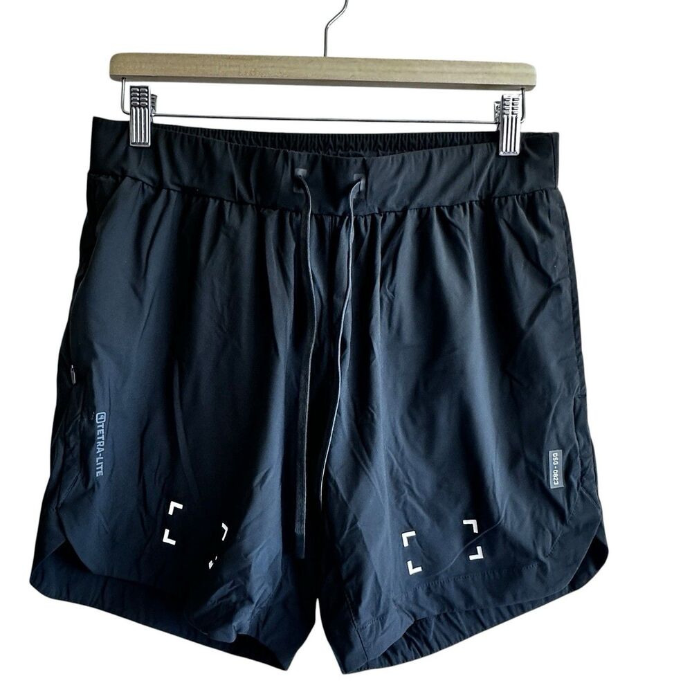 ASRV Tetra-Lite 7" Shorts Sz L Black Linerless Space Brackets gym